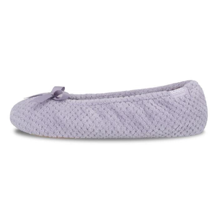 Isotoner® Ladies Popcorn Ballet Slipper Lilac Extra Image 3
